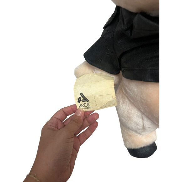 Looney Tunes 1995 Porky Pig That's All Folk's Plush Stuffed Leather Jacket 22” - Picture 3 of 10